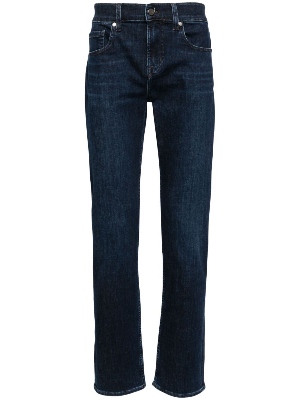 7 For All Mankind Luxe 中腰直筒牛仔裤 - 蓝色