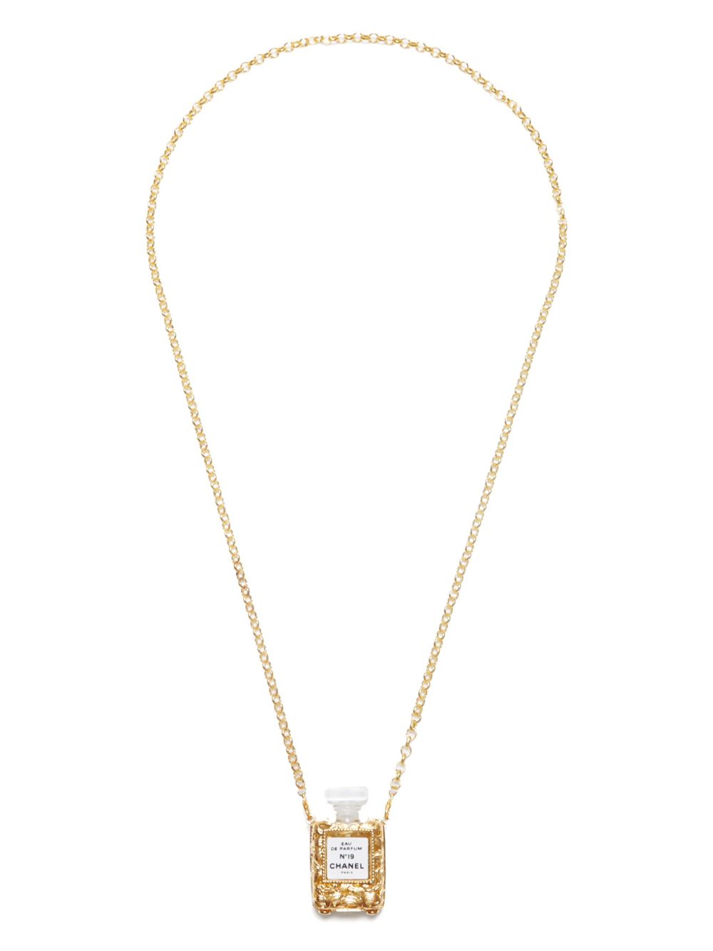 CHANEL Pre-Owned 香水瓶吊饰项链（1990年代典藏款） - 金色