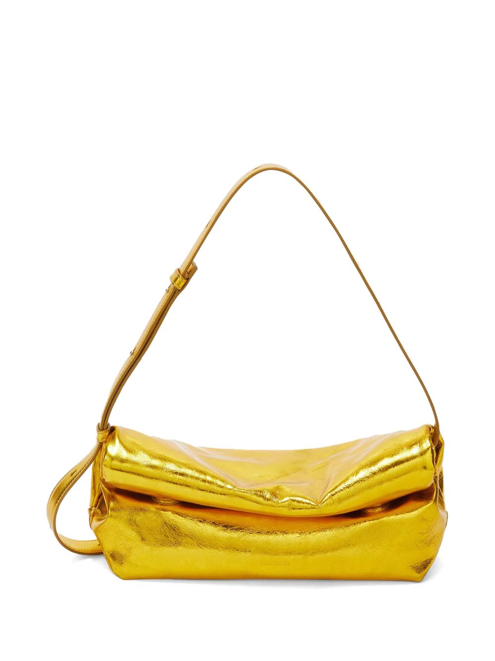 Jil Sander Rollup 皮质小号单肩包 - 黄色