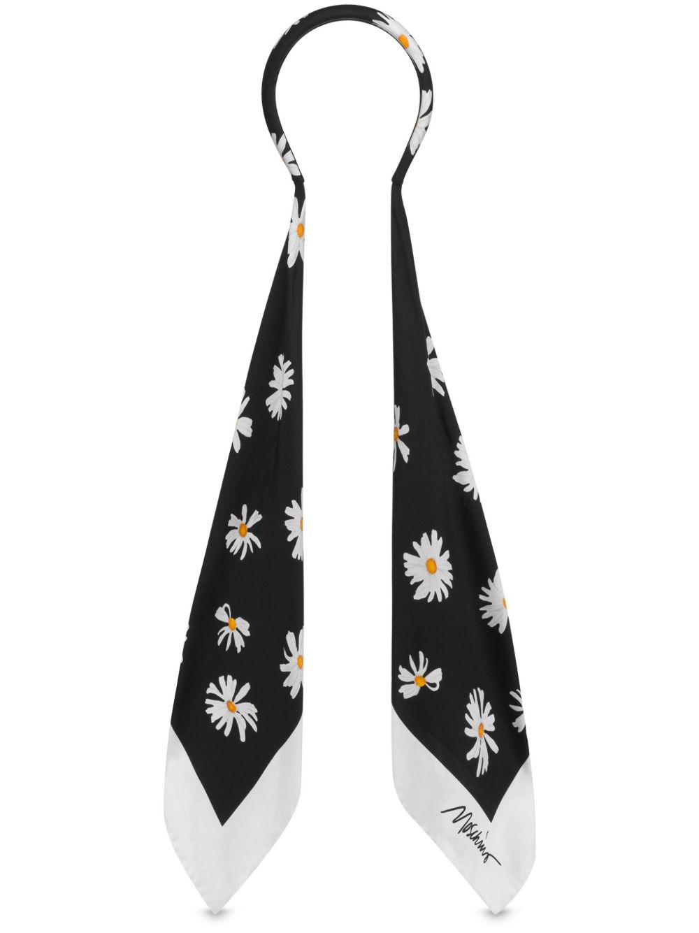 Moschino daisy-print hairband - 黑色