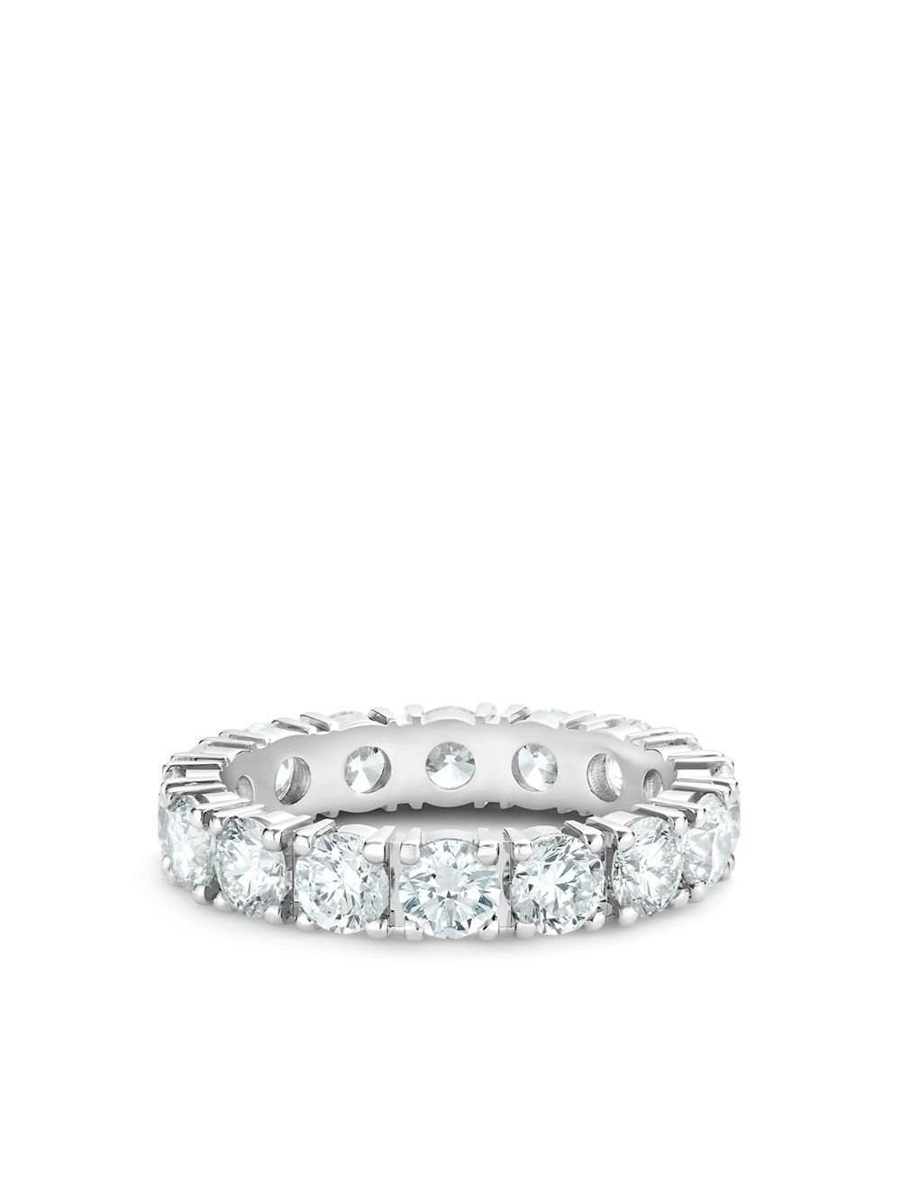 De Beers Jewellers Allegria 铂金钻石宽款永恒戒指 - 银色