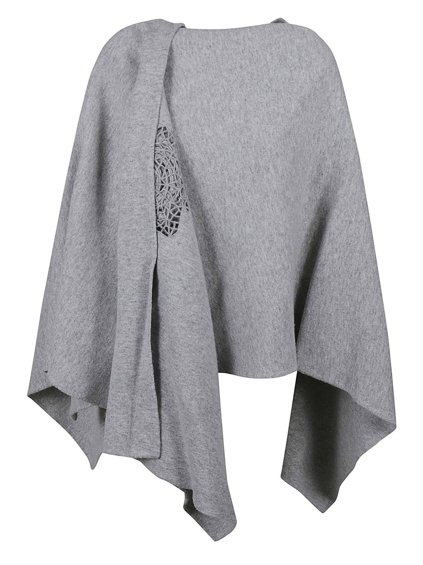 Ermanno Scervino Crochet Detail Poncho Coat