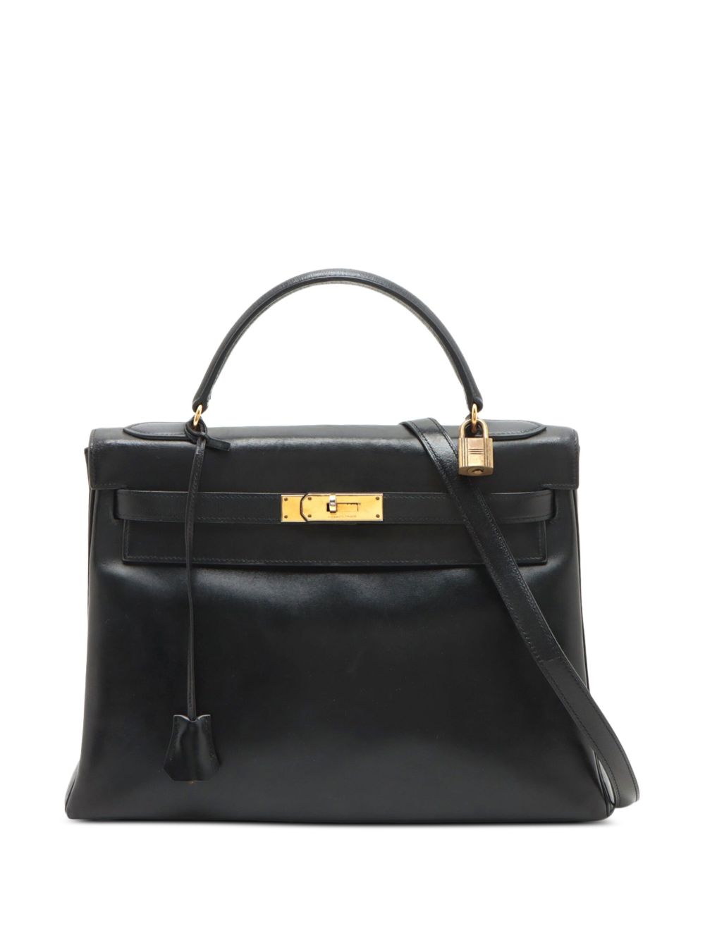 Hermès Pre-Owned Kelly 32 手提包（1977年典藏款） - 黑色