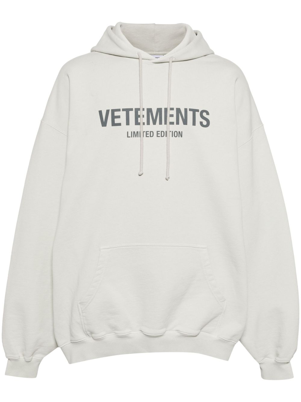 VETEMENTS Limited Edition logo-print hoodie - 灰色