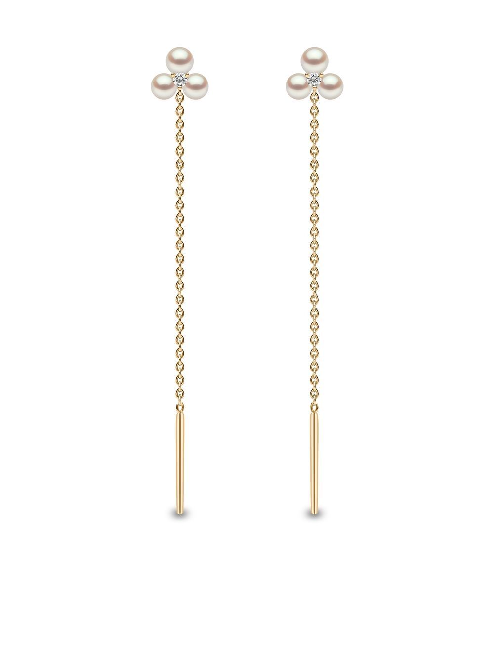 Yoko London Trend 18K金钻石镶嵌耳坠 - 金色