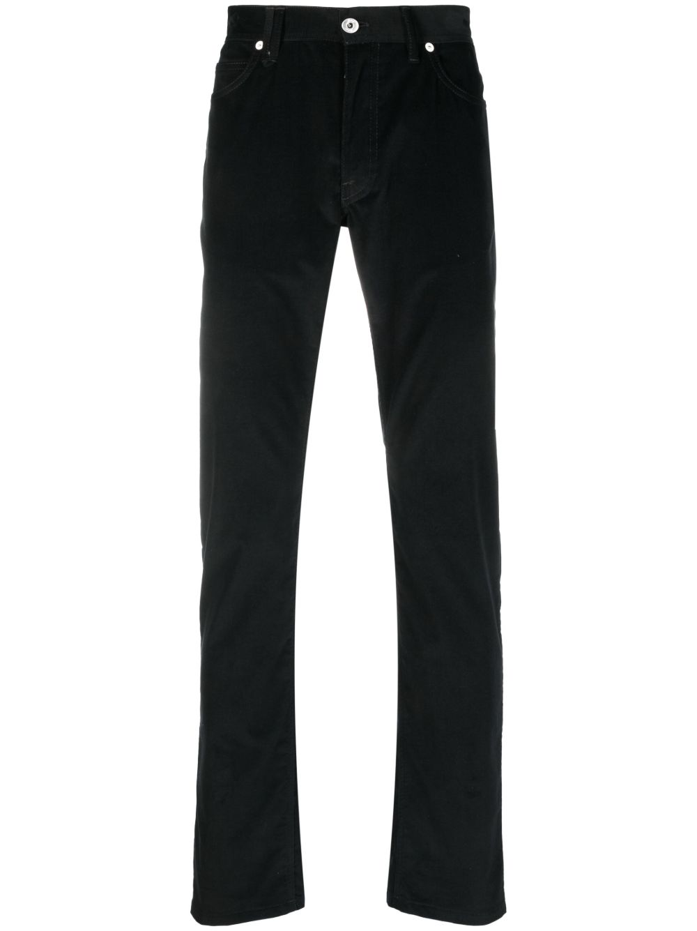 Brioni SN Meribel 直筒棉长裤 - 黑色