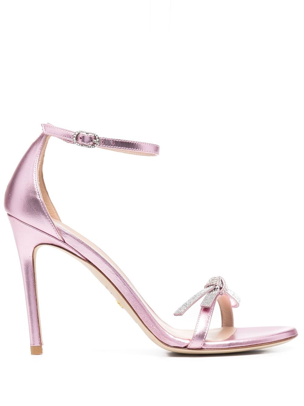 Stuart Weitzman 晶饰高跟凉鞋 - 粉色