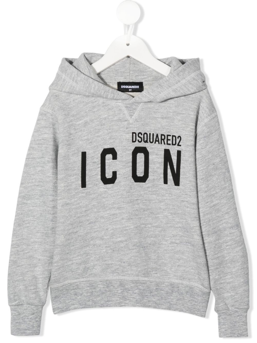 DSQUARED2 KIDS D2次方 logo印花连帽衫 - 灰色
