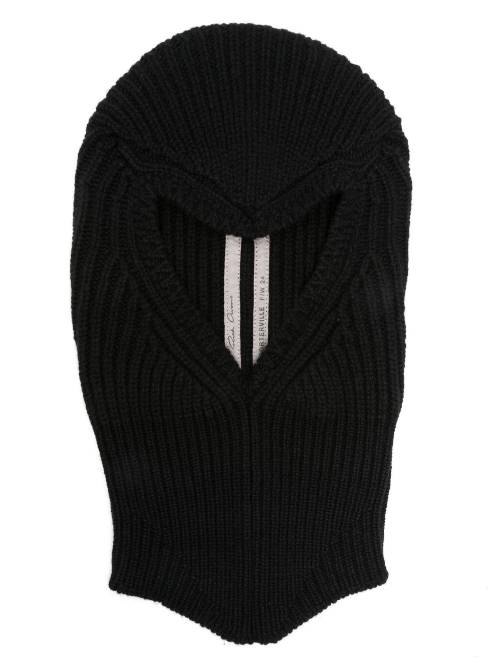 Rick Owens 罗纹针织巴拉克拉瓦帽 - 黑色