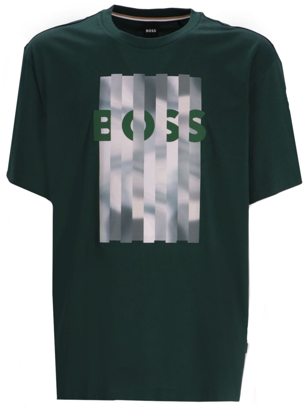 BOSS logo印花T恤 - 绿色