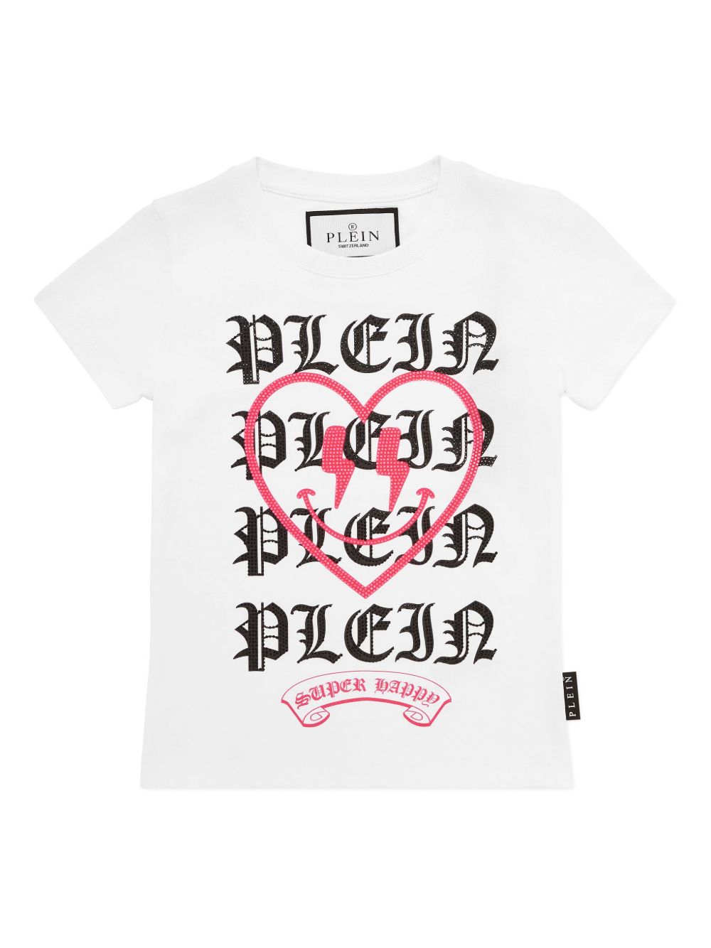 Philipp Plein Junior 爱心印花T恤 - 白色
