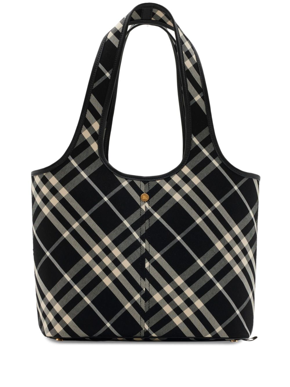 Burberry Nova Check 棉手提包 - 黑色
