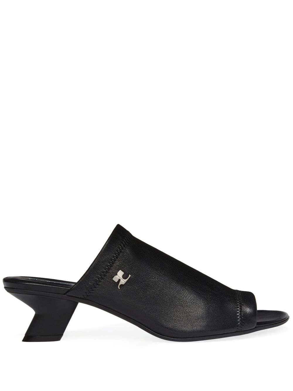 Courrèges Wet Stretch 穆勒鞋 - 黑色