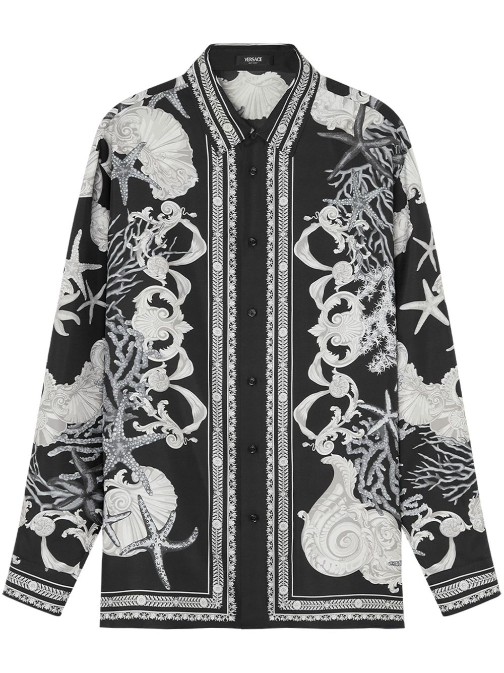 Versace Barocco Sea 真丝衬衫 - 黑色