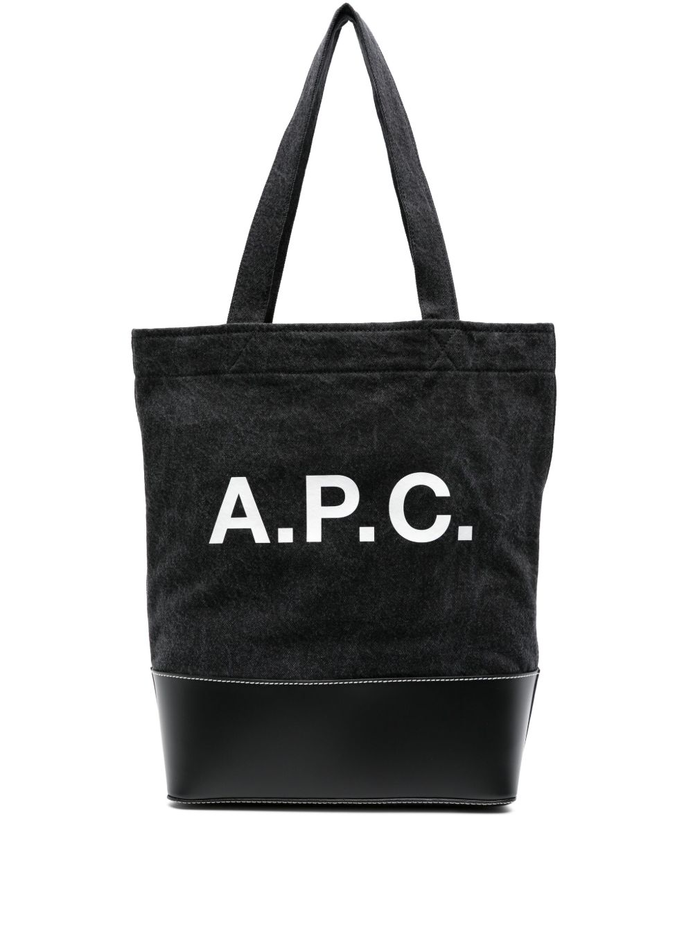 A.P.C. Axelle 拼接托特包 - 黑色