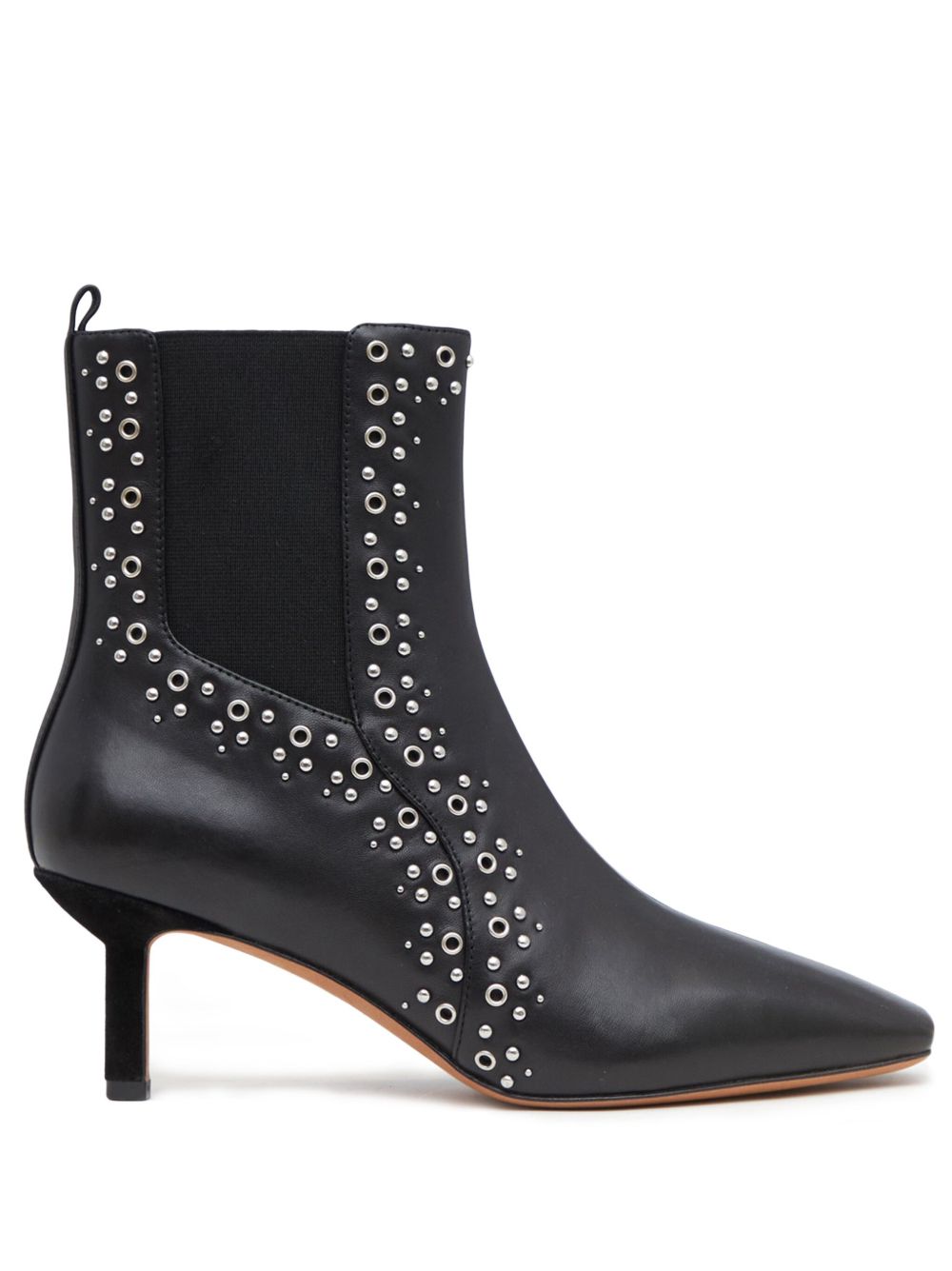 3.1 Phillip Lim Nell 孔眼镶嵌中跟靴 - 黑色