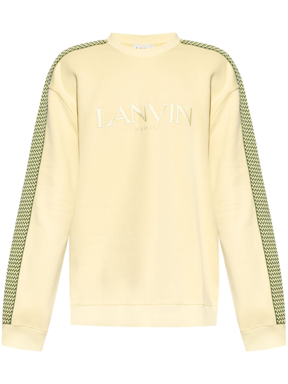 Lanvin logo刺绣卫衣 - 黄色