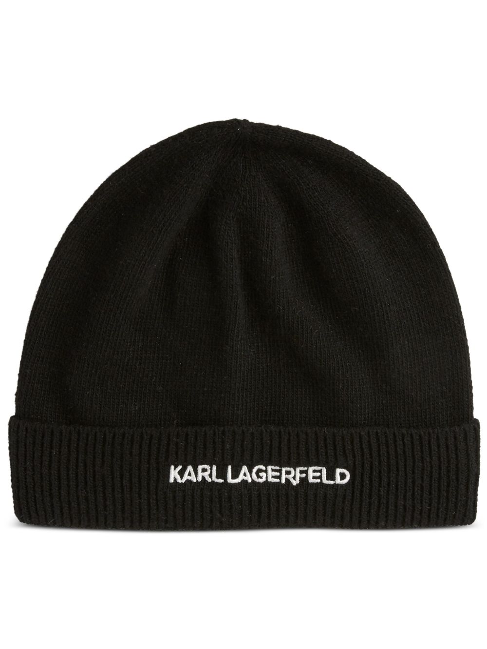 Karl Lagerfeld K/Essential logo刺绣套头帽 - 黑色