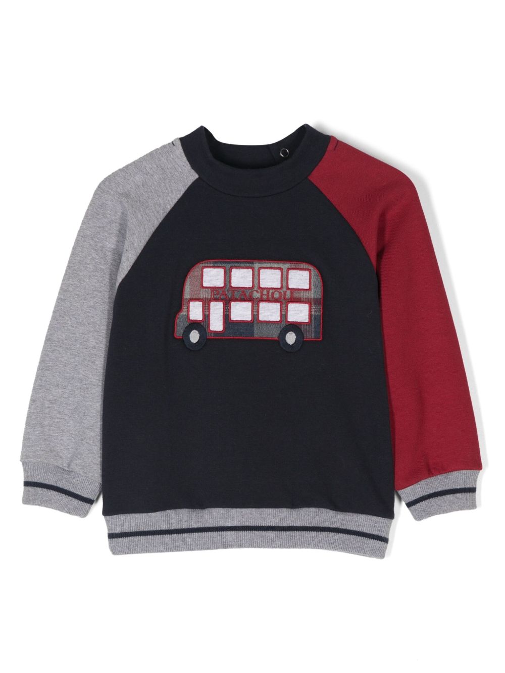 Patachou logo刺绣卫衣 - 蓝色