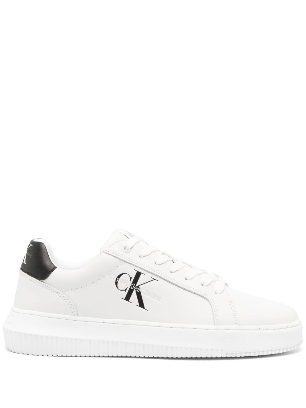 Calvin Klein logo印花低帮运动鞋 - 白色