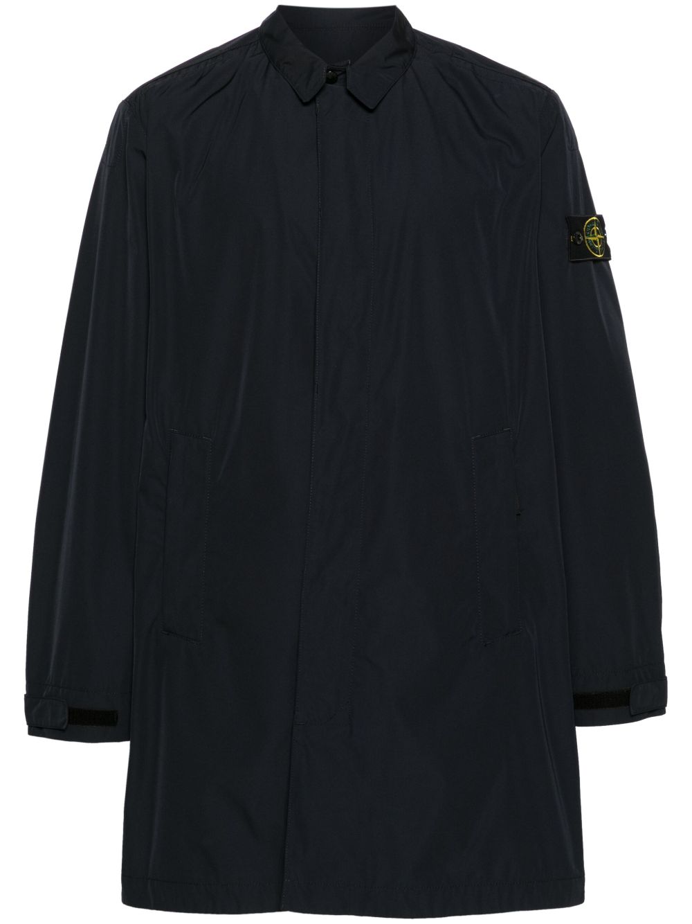 Stone Island 罗盘徽章单排扣外套 - 蓝色