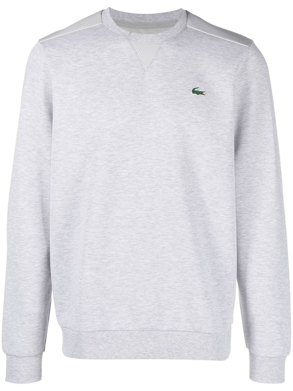 Lacoste 标贴圆领毛衣 - 灰色