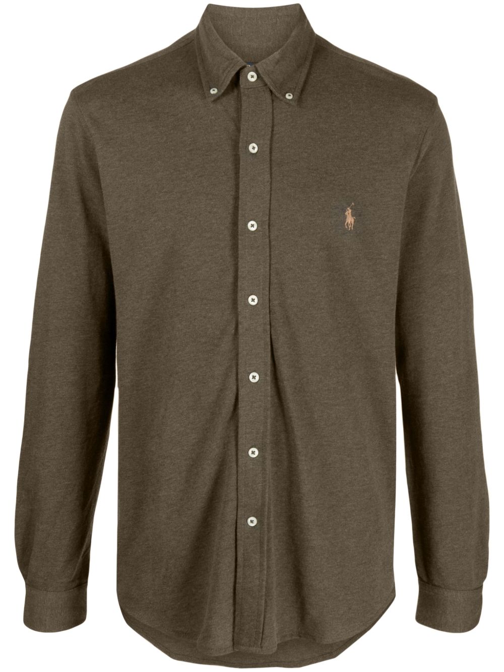 Polo Ralph Lauren Horseferry 刺绣棉衬衫 - 绿色