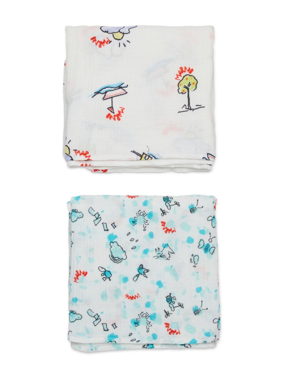 Marni Kids 图案印花平纹细布（两件装） - 白色