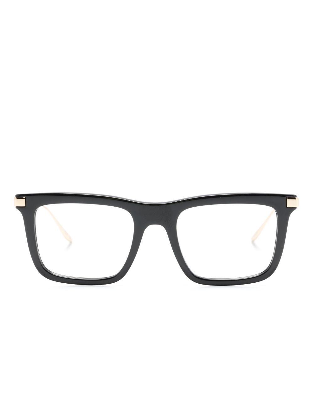 Gucci Eyewear 镜片饰有贴花长方框眼镜 - 黑色