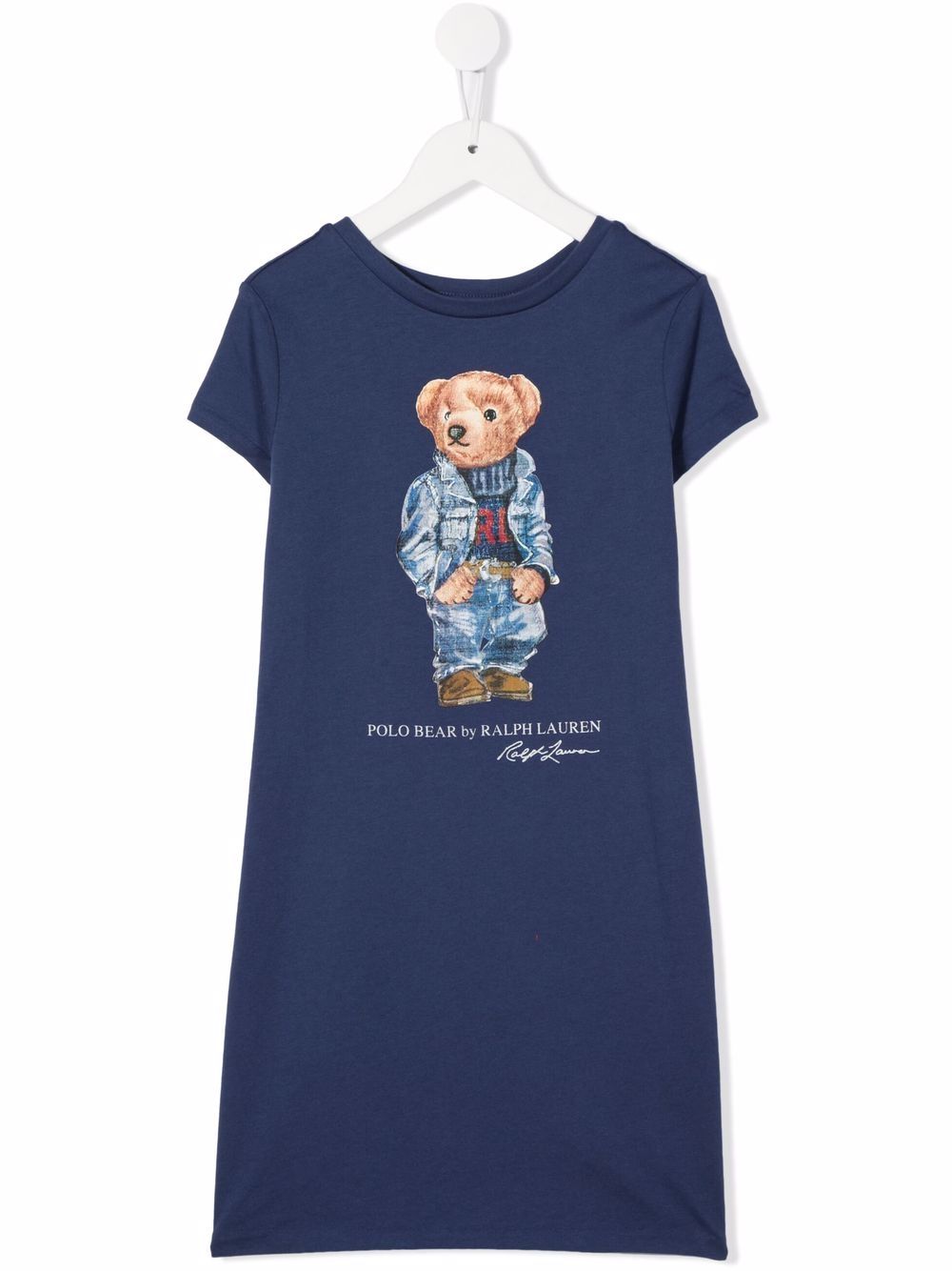 POLO RALPH LAUREN KIDS Polo Bear T恤式连衣裙 - 蓝色