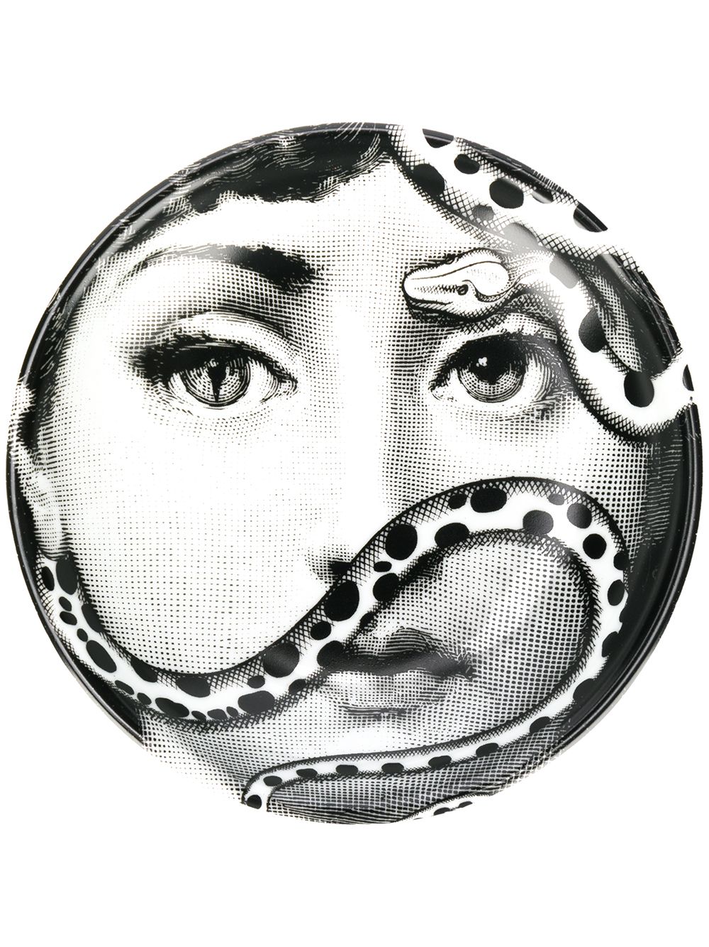 Fornasetti Tema e Variazioni n.383 陶瓷烟灰缸 - 黑色