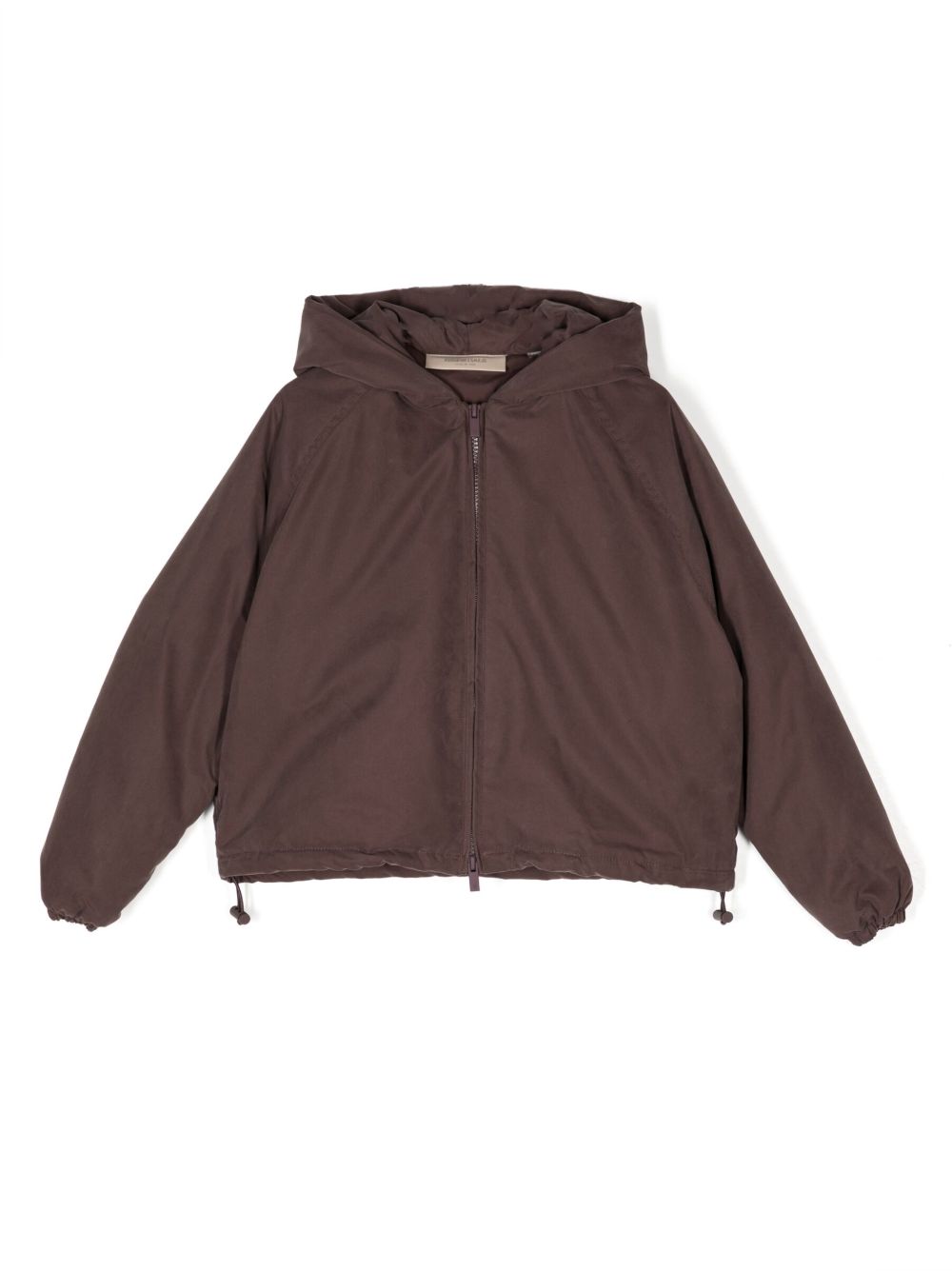FEAR OF GOD ESSENTIALS KIDS logo印花拉链连帽衫 - 紫色
