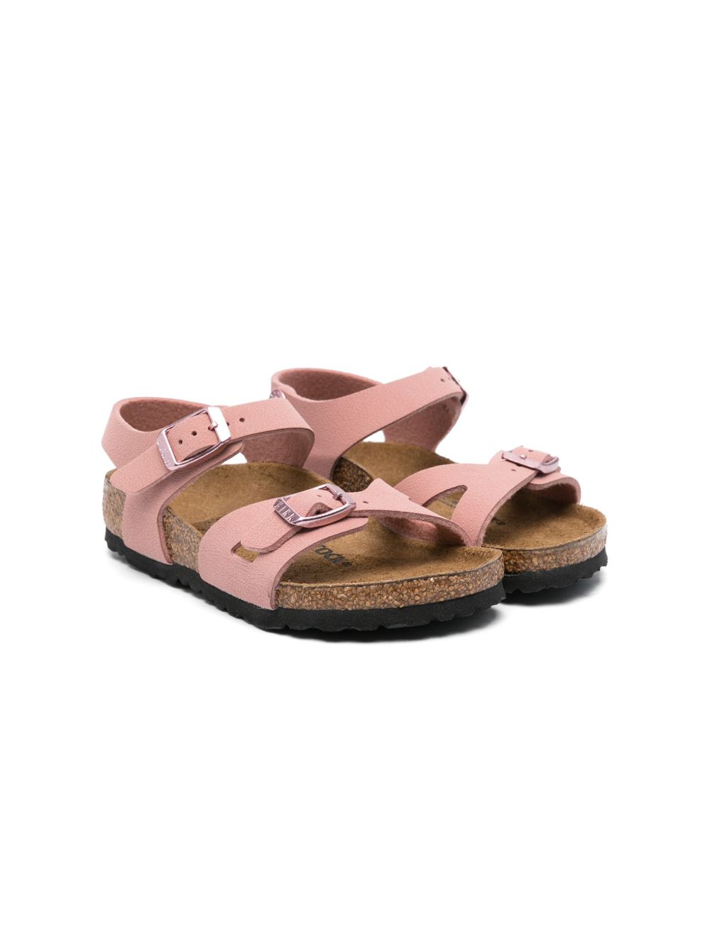 Birkenstock Kids Rio 牛巴戈凉鞋 - 粉色