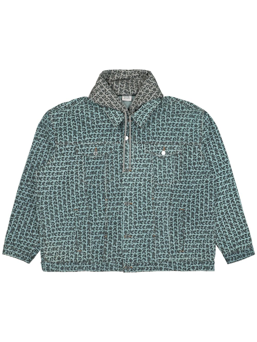 VETEMENTS 经典logo印花夹克 - 蓝色