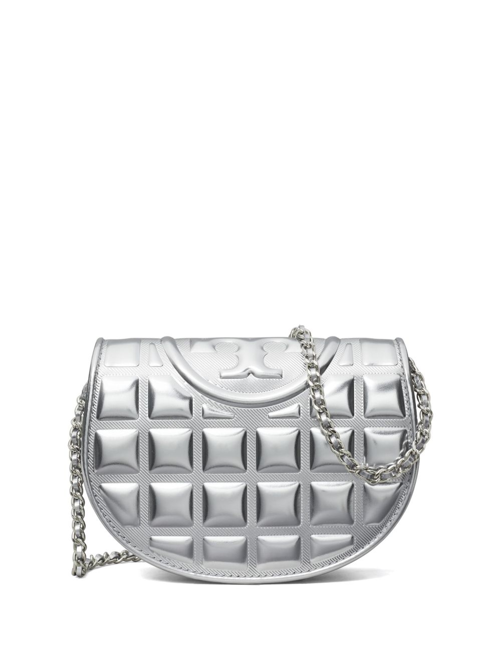 Tory Burch Fleming 迷你包 - 银色