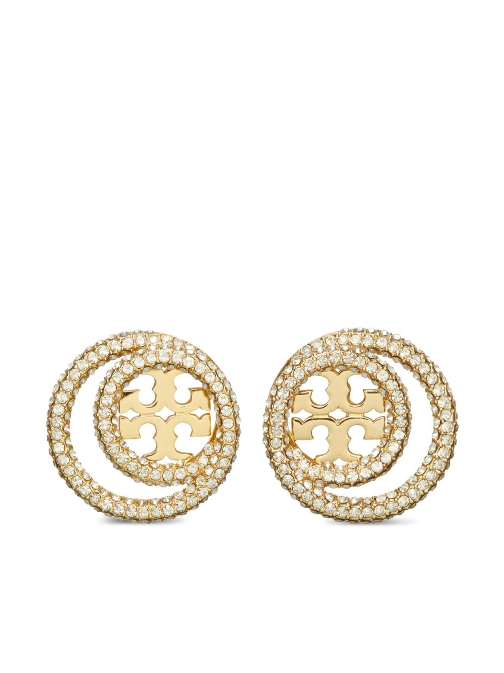 Tory Burch Miller 双环耳钉 - 金色