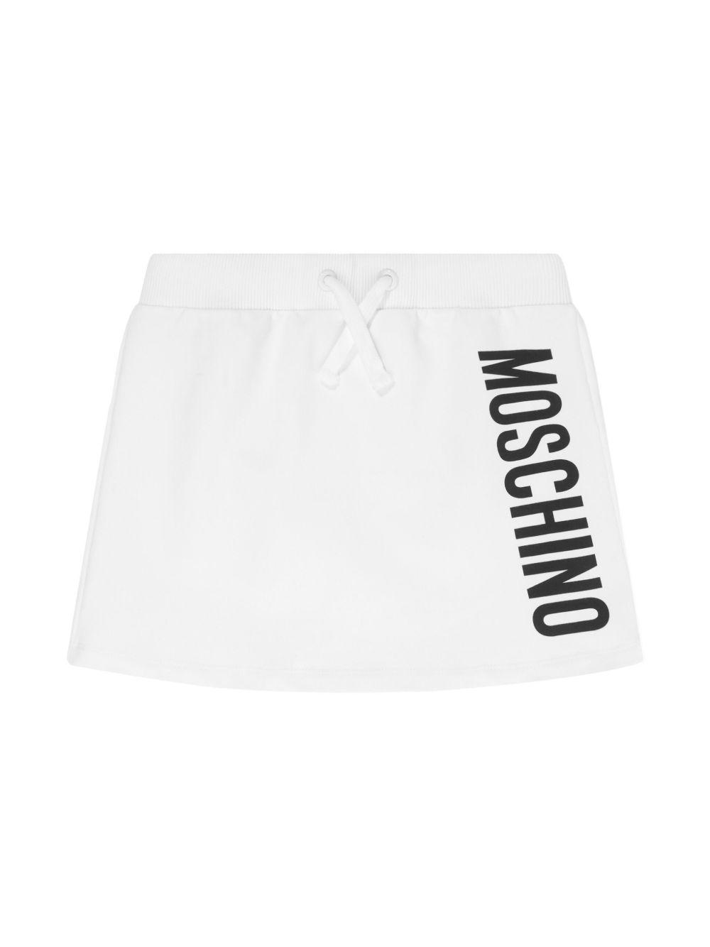 Moschino Kids logo印花迷你半身裙 - 白色