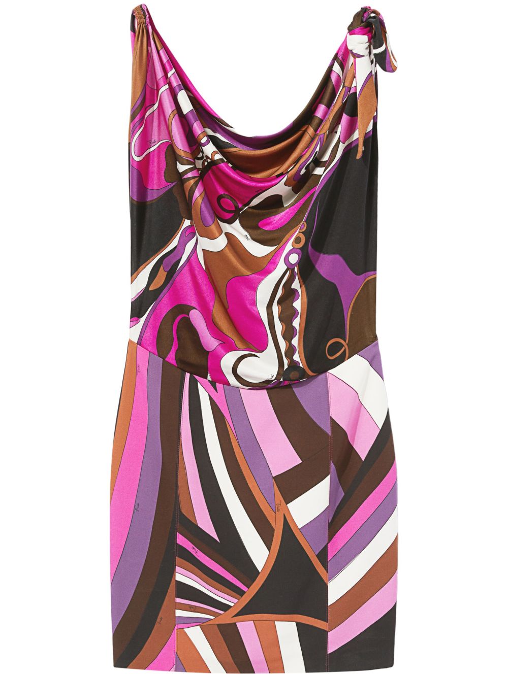 PUCCI Orchidee and Iride 印花迷你连衣裙 - 粉色