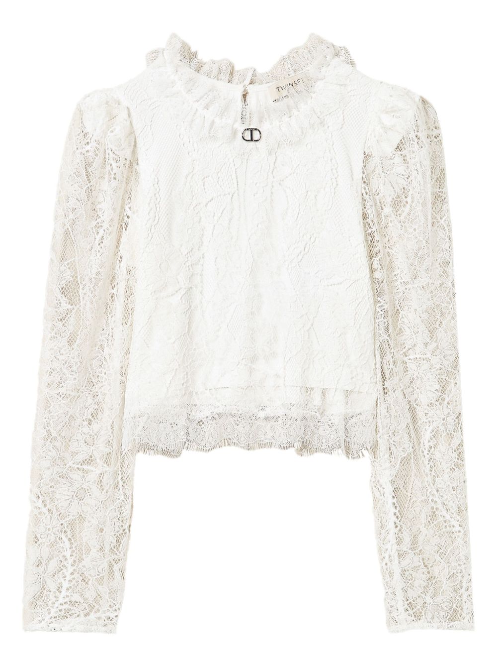 TWINSET Kids Valenciennes 罩衫 - 白色