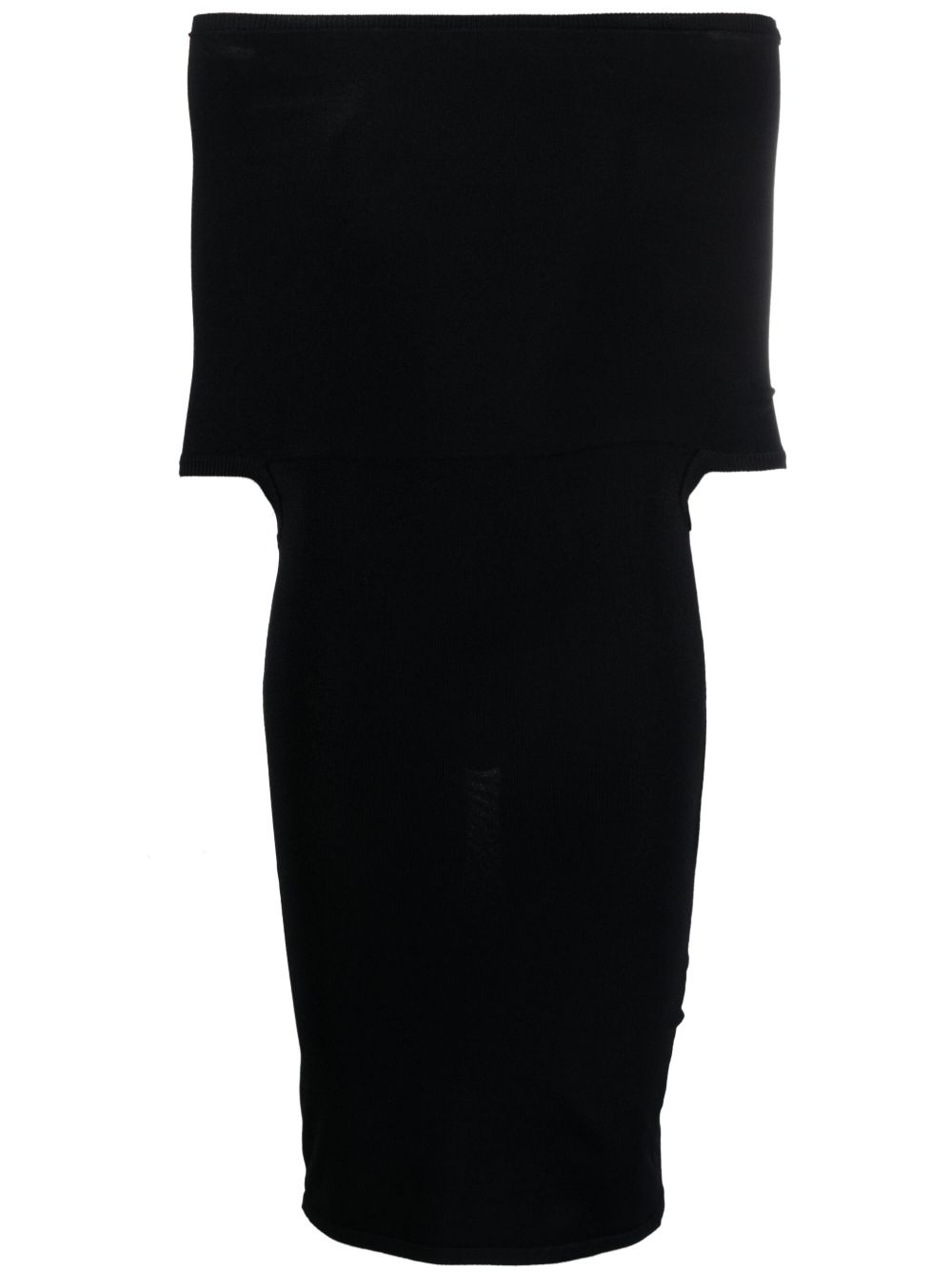WARDROBE.NYC Off Shoulder 紧身迷你连衣裙 - 黑色