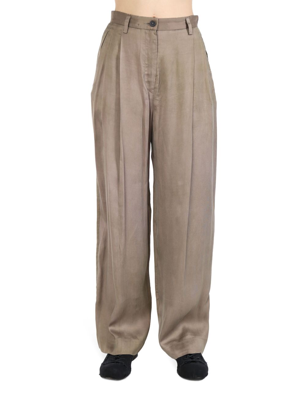 Ziggy Chen pleat-detail trousers - 中性色