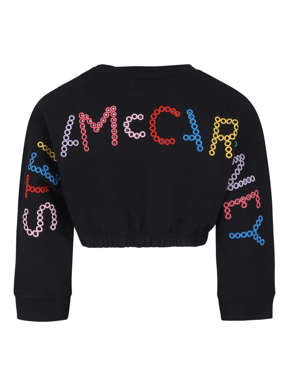 Stella McCartney Kids logo刺绣卫衣 - 黑色