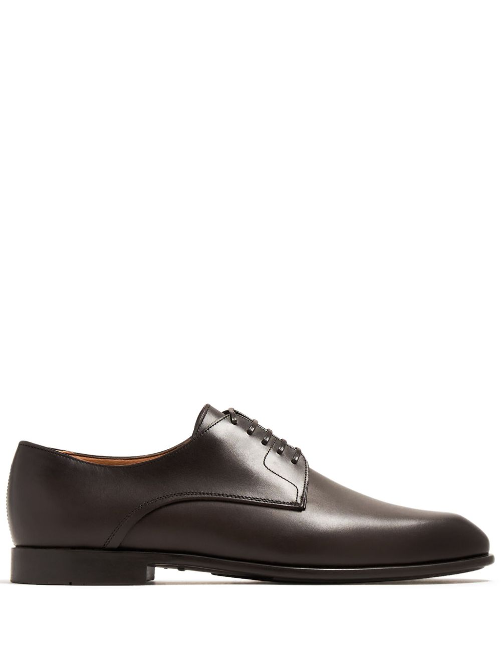 Ferragamo 皮质德比鞋 - 褐色