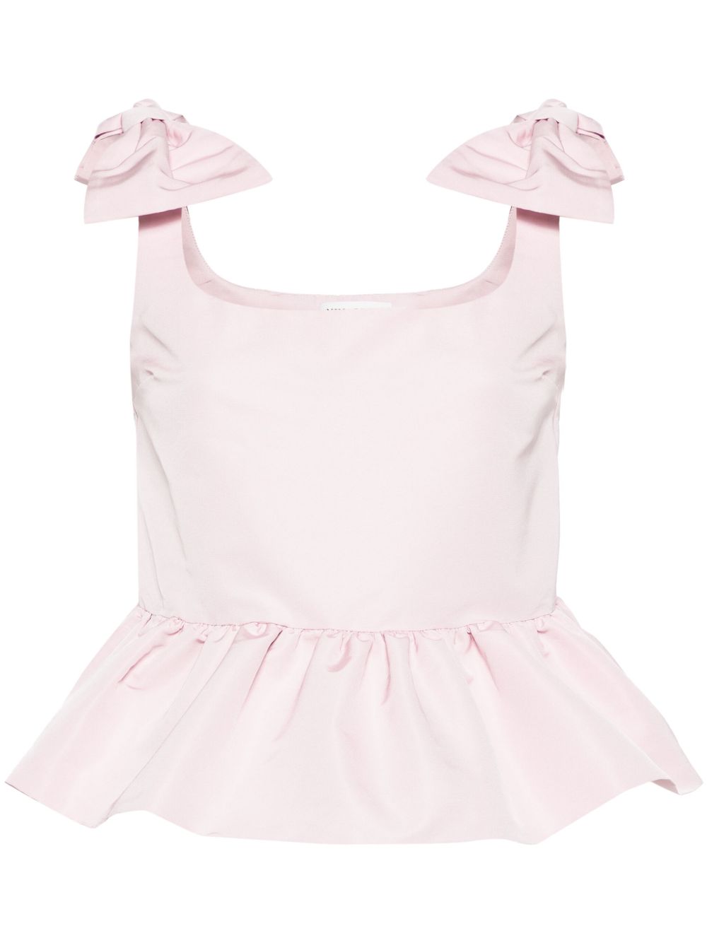Nina Ricci 蝴蝶结细节束腰伞摆上衣 - 粉色