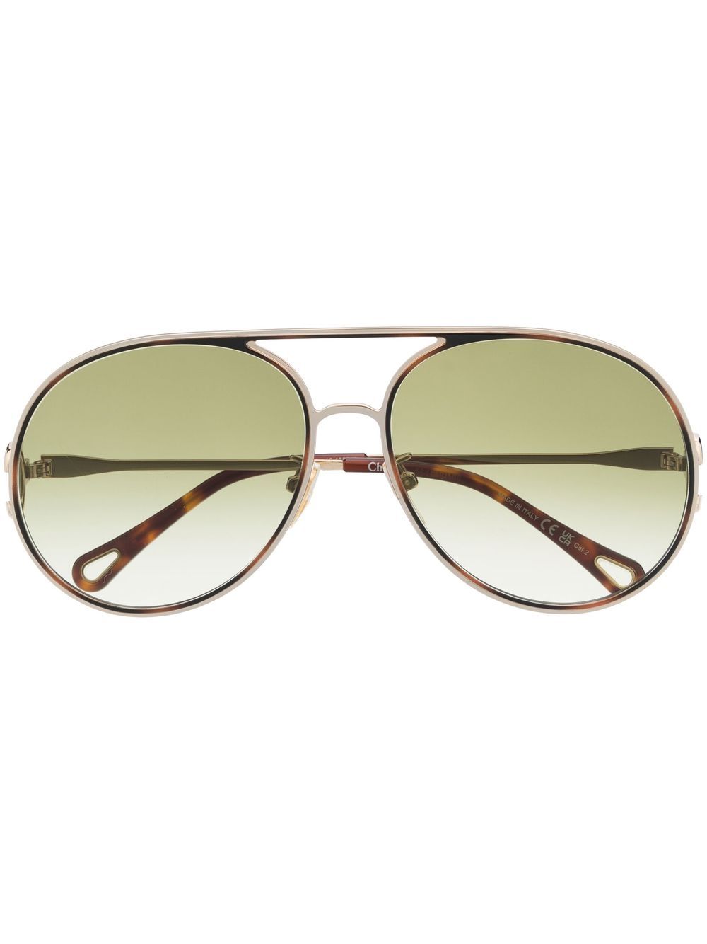Chloé Eyewear Austine 超大款太阳眼镜 - 金色