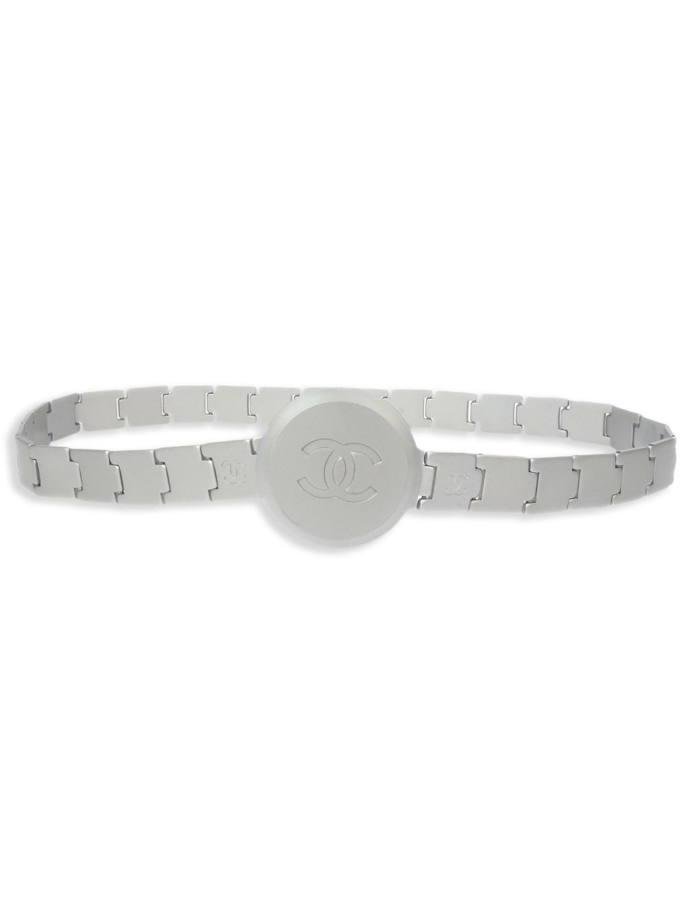 CHANEL Pre-Owned CC 腰带（1999年典藏款） - 银色