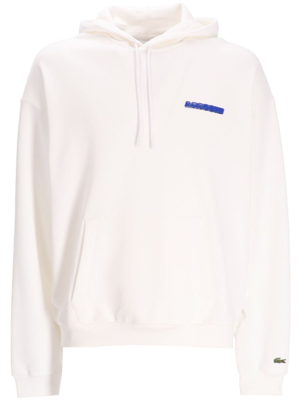 Lacoste logo印花连帽衫 - 白色
