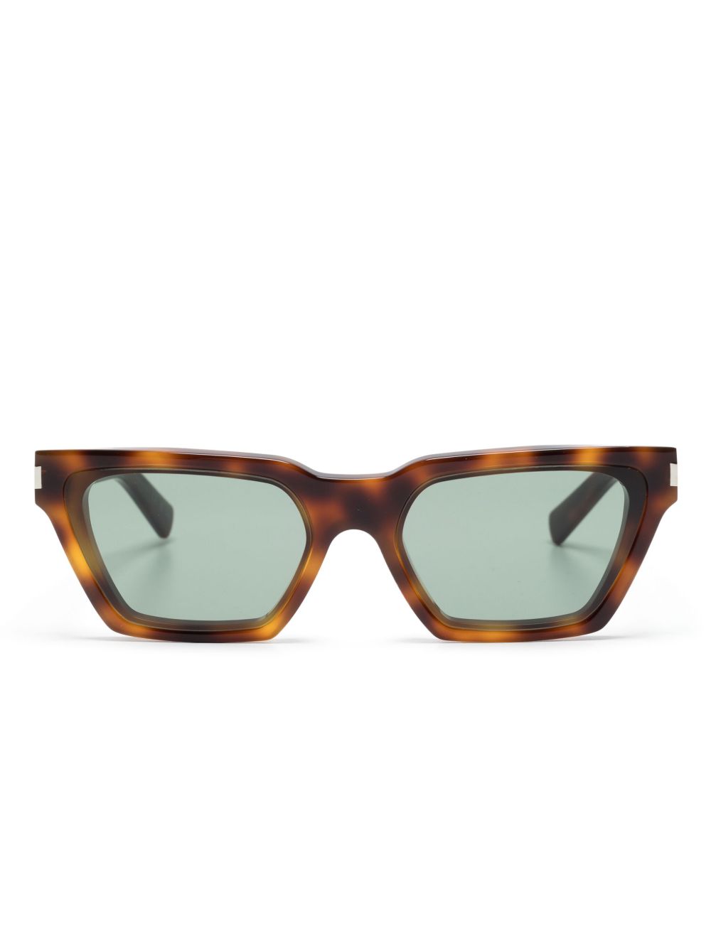 Saint Laurent Eyewear logo雕刻猫眼框太阳眼镜 - 褐色