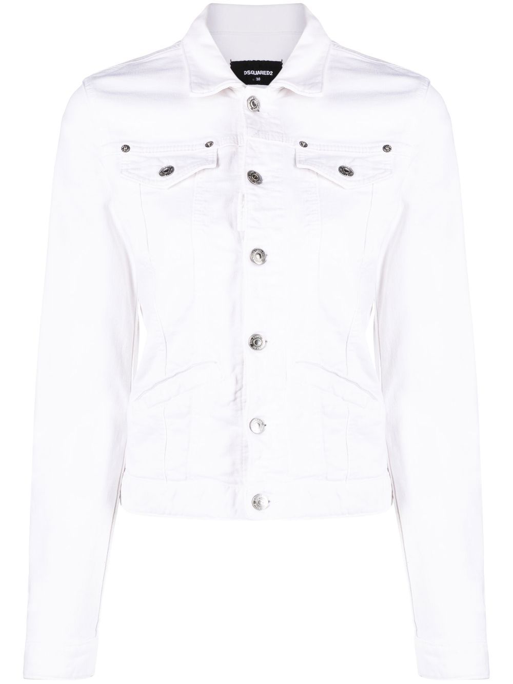 DSQUARED2 排扣长袖夹克 - 白色