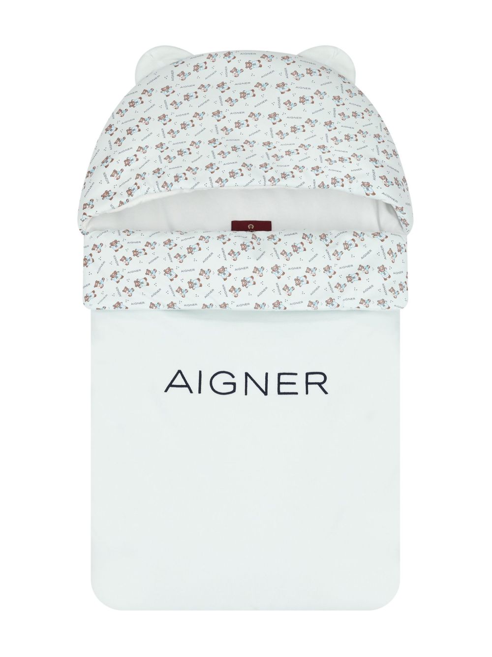 Aigner Kids logo泰迪熊印花婴儿睡袋 - 蓝色